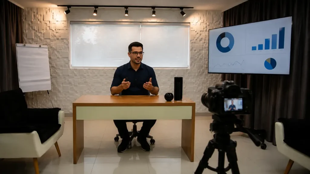 Estúdio para treinamentos EAD e produção de aulas