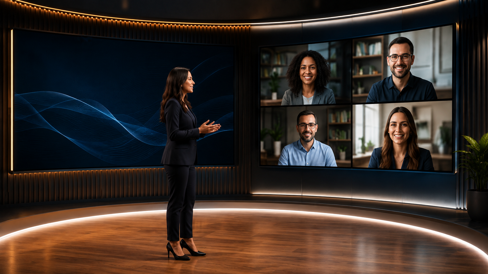 Produção virtual 3D para conferências e eventos virtuais