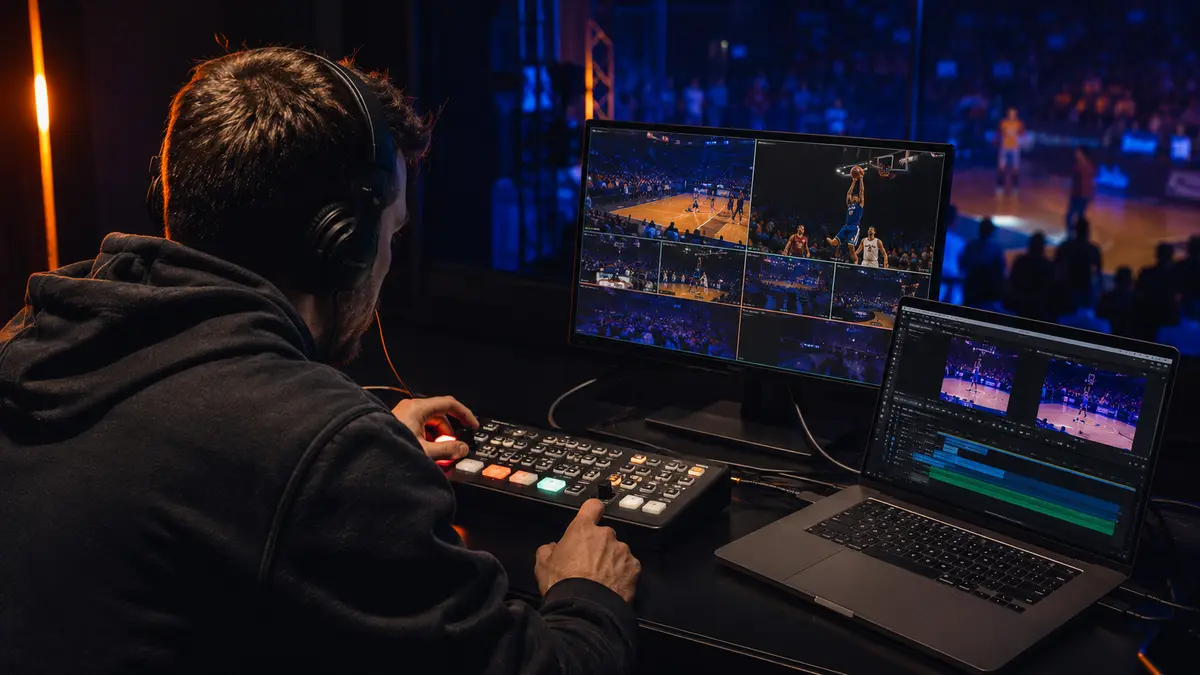 Replay instantâneo e cortes para redes sociais durante evento