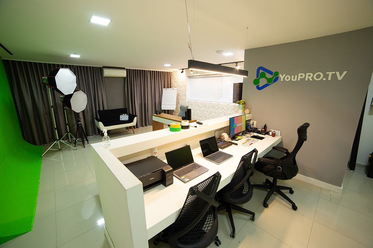 Estúdio audiovisual da YOUPRO.TV na Mooca em São Paulo